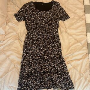 Black floral dress
